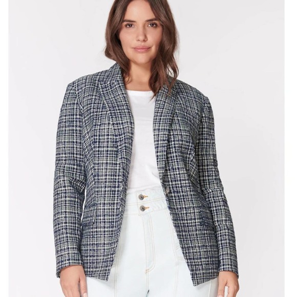 Veronica Beard Jackets & Blazers - VERONICA BEARD Tweed Cutaway Dickie Blazer